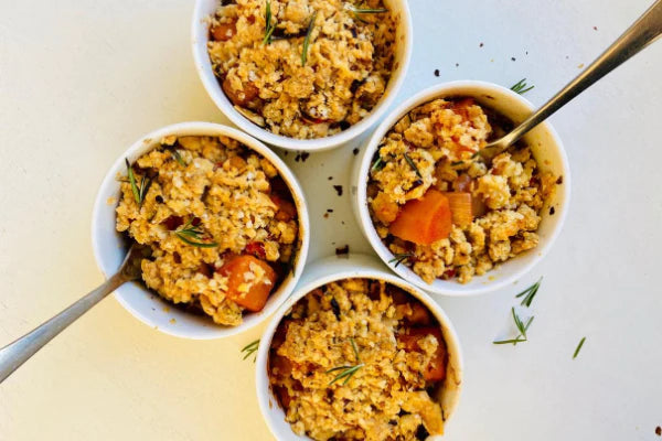 Sweet Potato & Rosemary Savoury Crumble