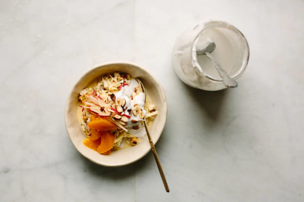 Orange, Hazelnut + Coconut Bircher Muesli