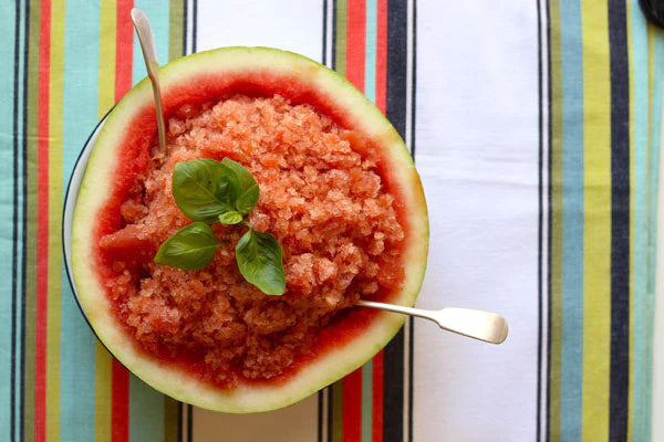 Watermelon, Basil & Lime Granita