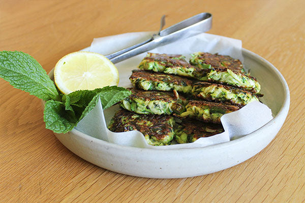Zucchini and Mint Fritters with Lemon Zest