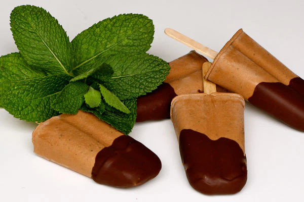 Choc-mint and Banana Popsicles