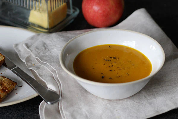 Coconut Roasted Pumpkin and Apple Soup