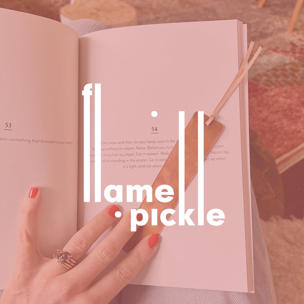 Flame & Pickle Copper Bookmark