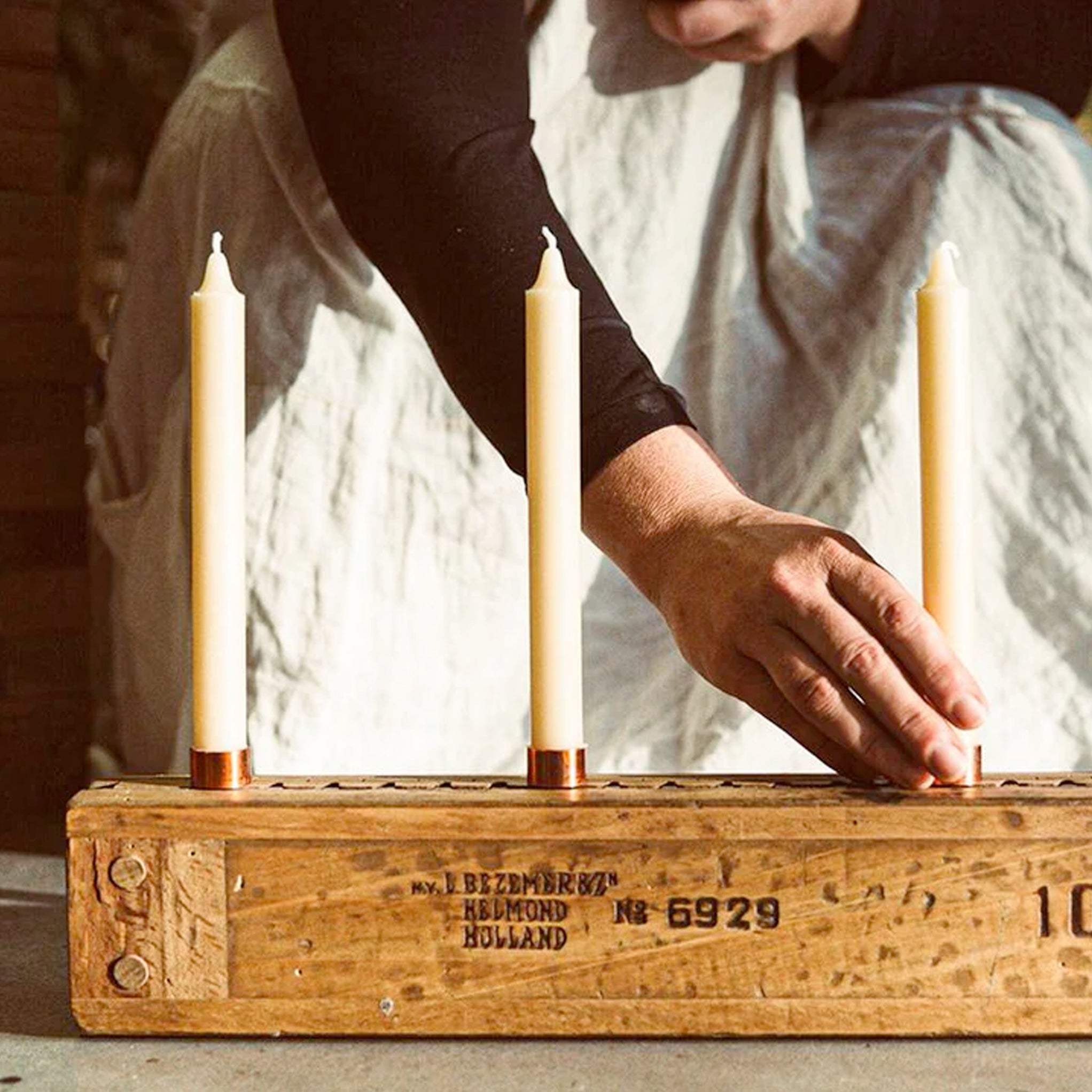 Queen B Taper Bees Wax Candles