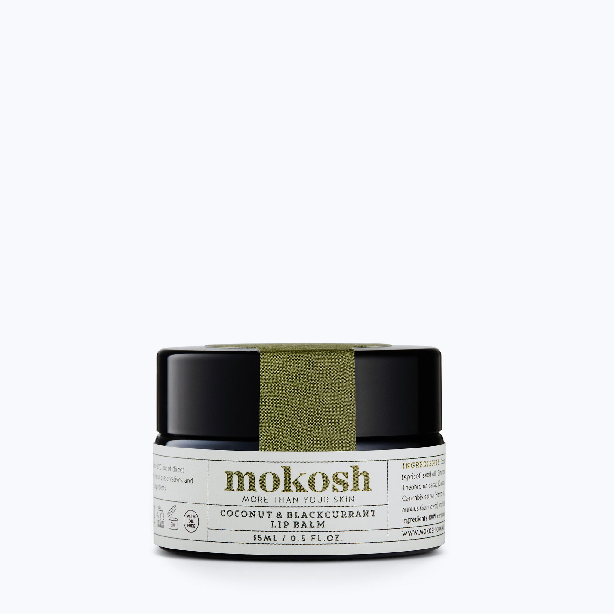 Mokosh coconut and blackcurrant lip balm