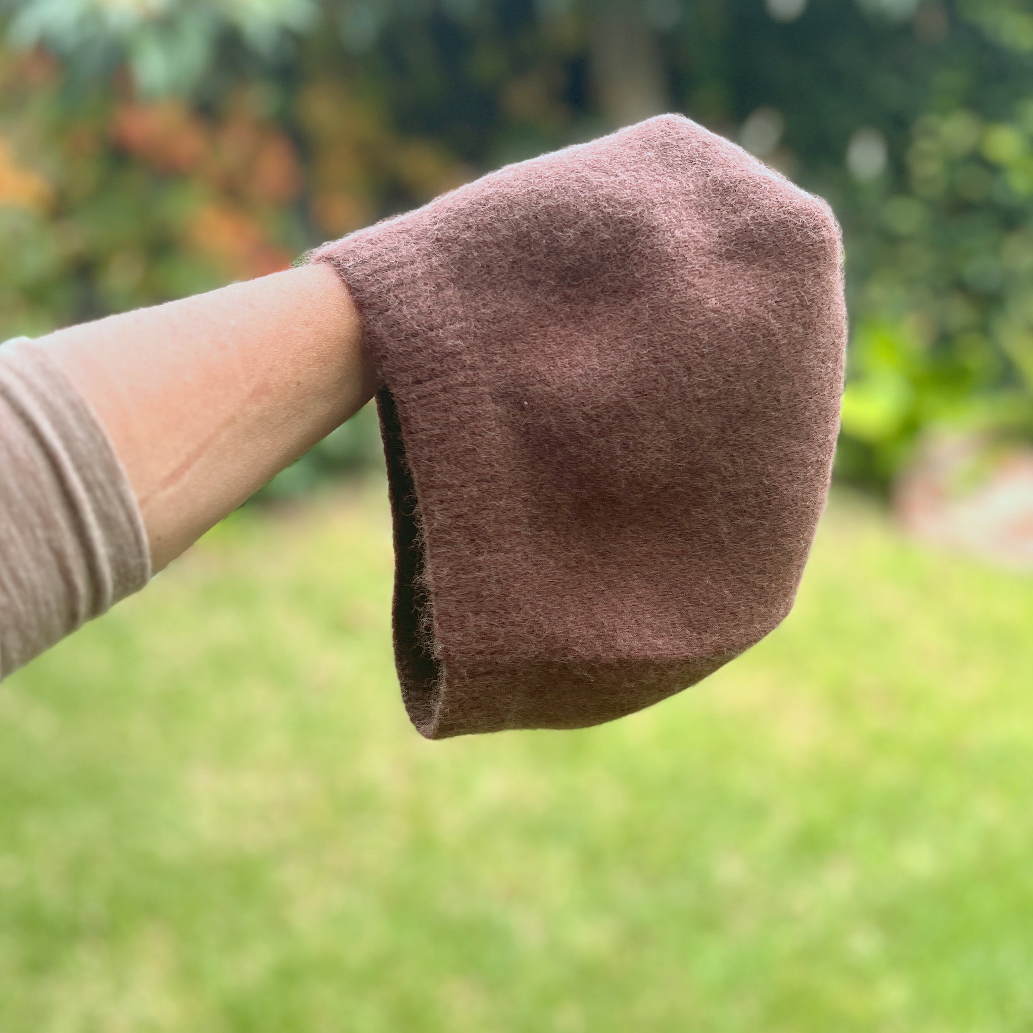 Angora & Lambswool Slouch Beanie in Dutch Cocoa