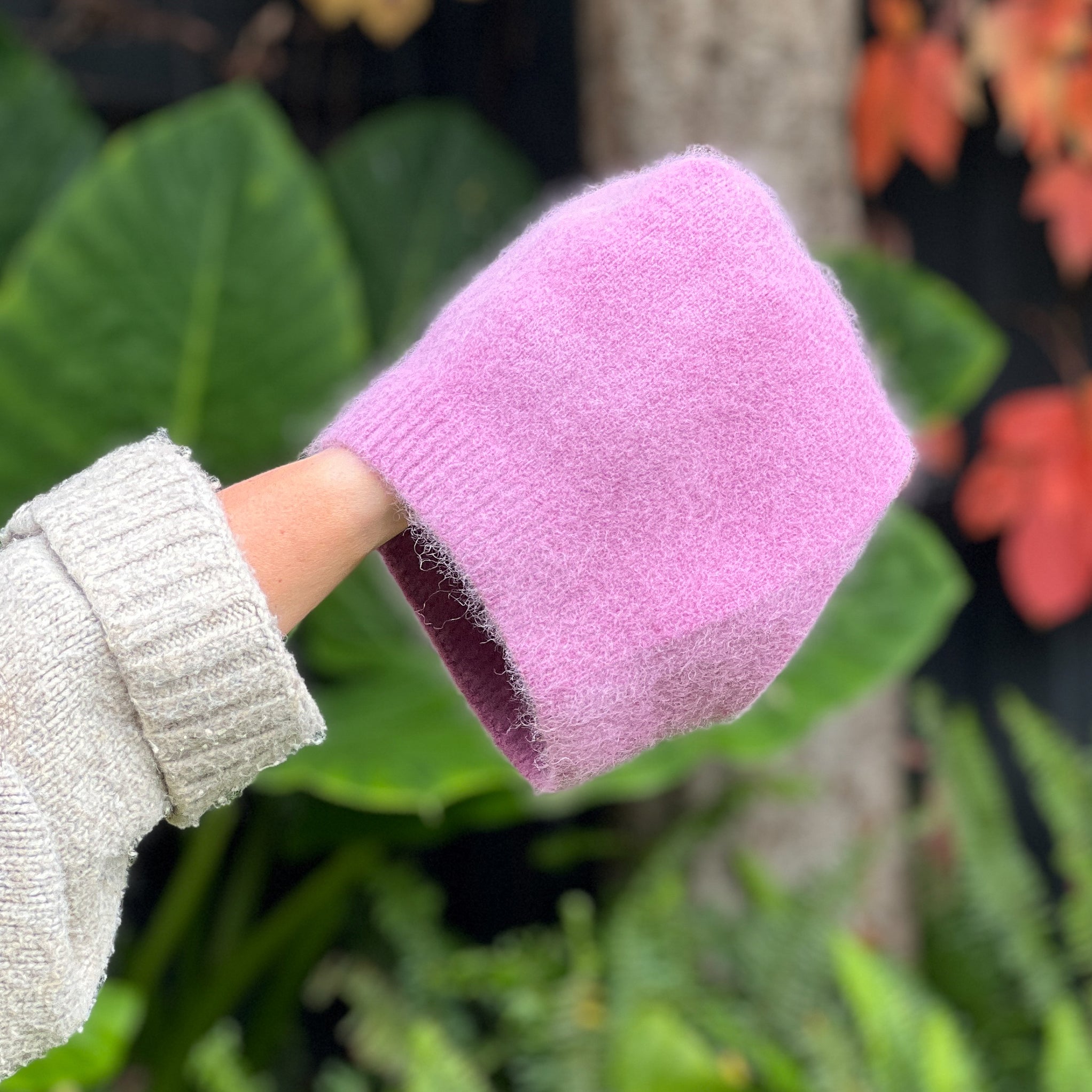 Angora & Lambswool Slouch Beanie - Daphne