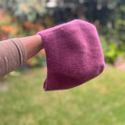 Angora & Lambswool Slouch Beanie in Indian Pink