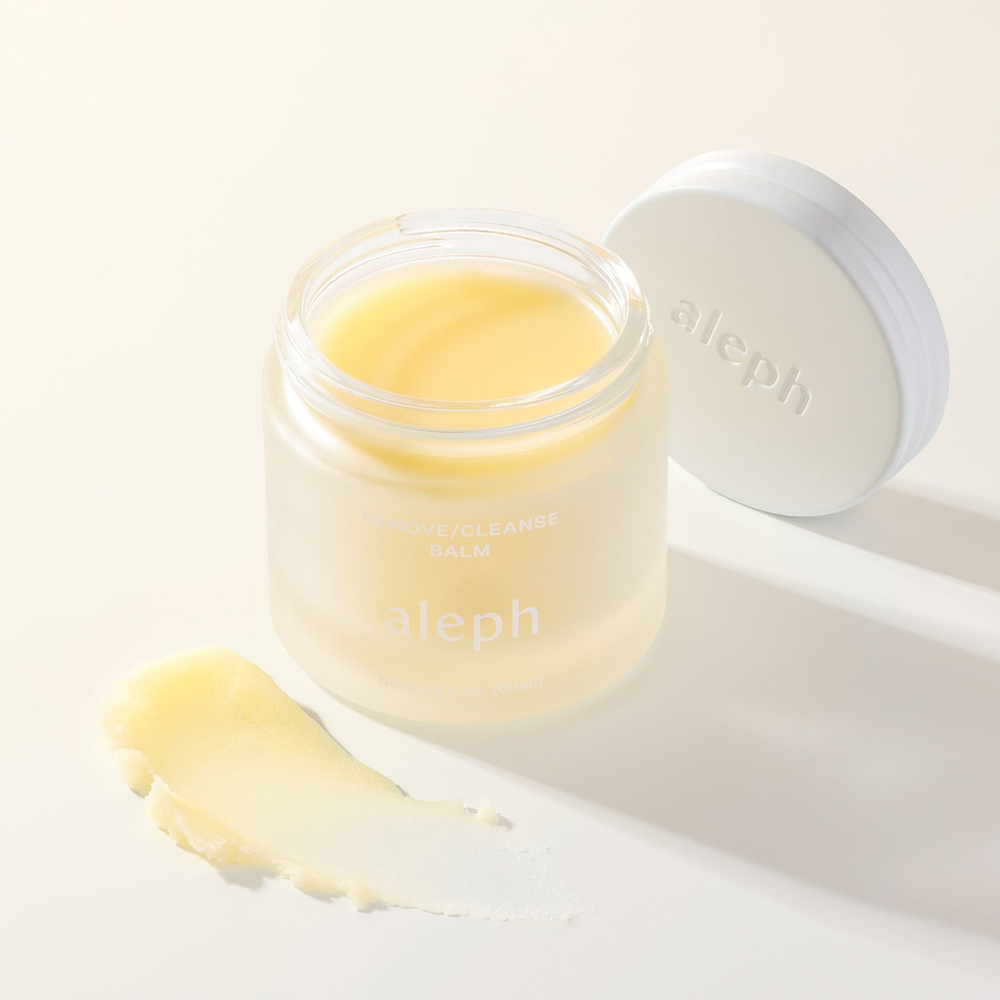Jar of Aleph Remove/Cleanse Balm with lid open