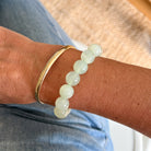 Amy wearing a Serpentine Crystal Bracelet 