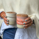 Amy holding Sonos Studio Ceramic Cups