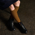 Merino Wool Knee Length Socks - Vintage in Mustard