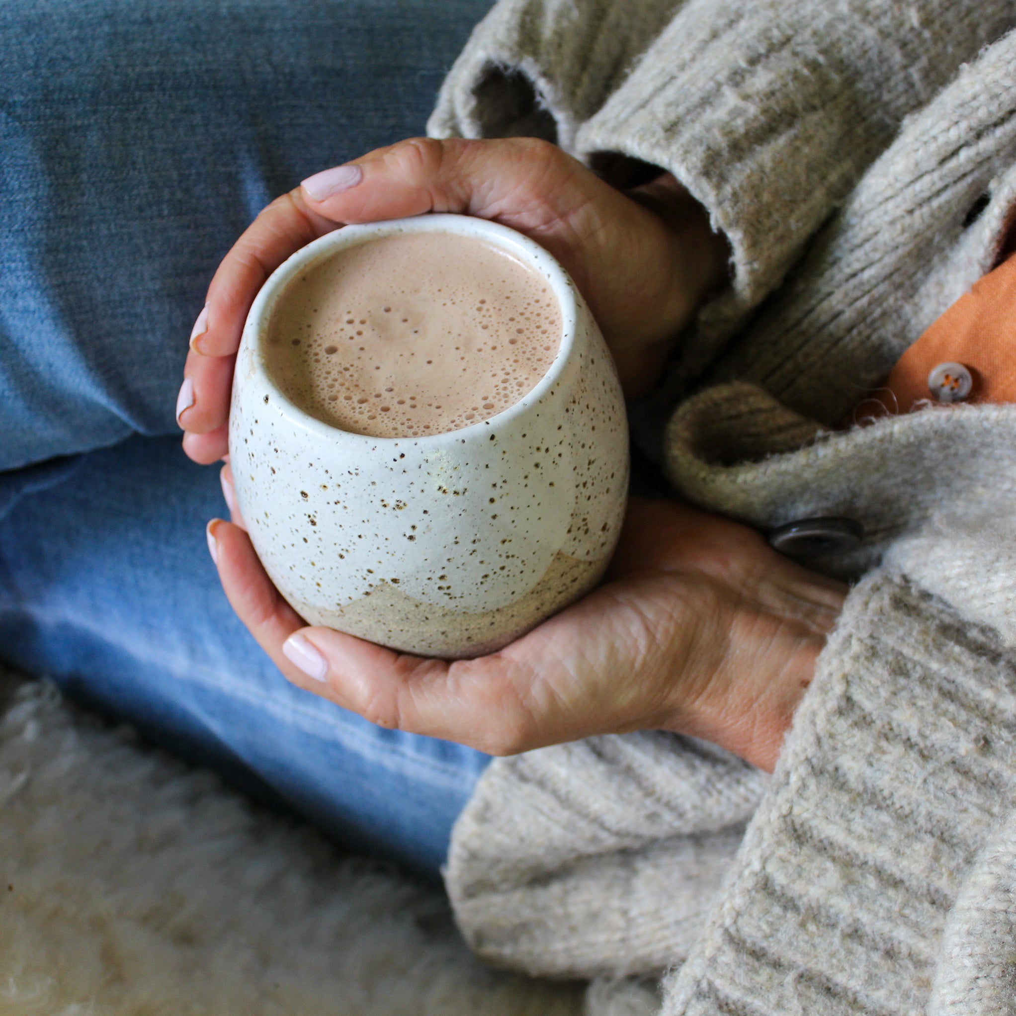 Ceramic Hug Mug - White